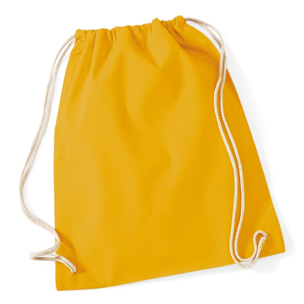 Westford Mill Cotton Gymsac Bag - 12 liter One Size Senap Mustard One Size