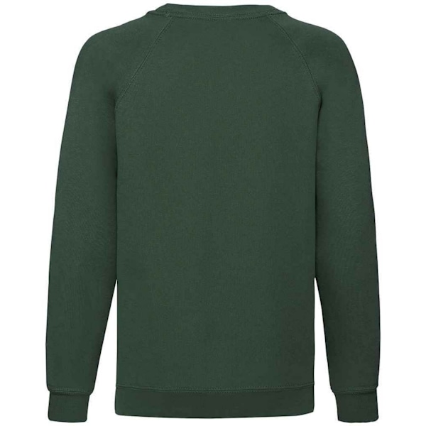 Fruit Of The Loom Barn/Barn Classic Raglan Sweatshirt 7-8 Bottle Green 7-8 Years