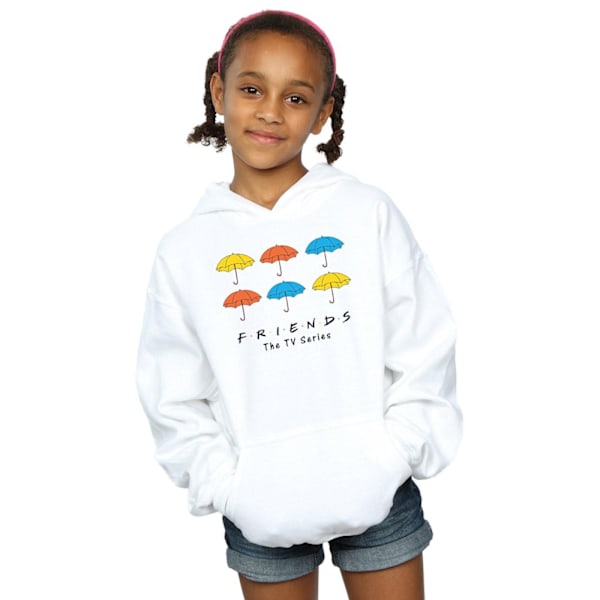 Friends Girls Coloured Umbrellas Hoodie 12-13 År Vit White 12-13 Years