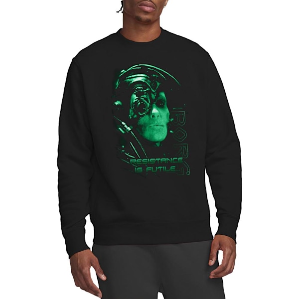 Star Trek Unisex Vuxen Resistance is Futile Sweatshirt M Svart Black M