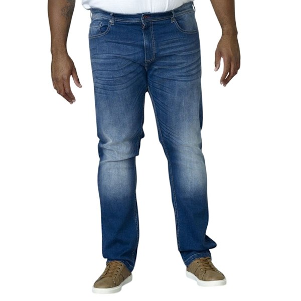 Duke Herr D555 Ambrose Stretch Kingsize Jeans 44XL Mörkblå St Dark Blue Stonewash 44XL
