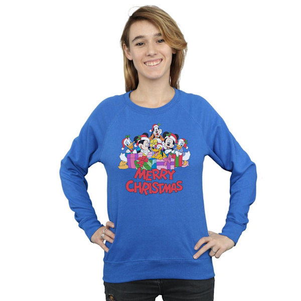 Disney Dam/Damer Mickey Mouse Och Vänner Jul Sweatshirt Royal Blue S