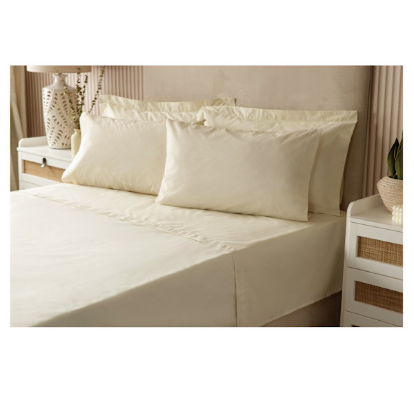 Belledorm Easycare Percale Platform Valance Single Ivory Ivory Single