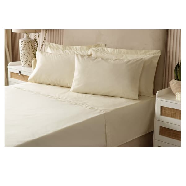 Belledorm Easycare Percale Platform Valance Superking Elfenben Ivory Superking