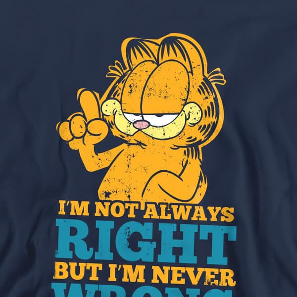 Garfield Unisex Vuxen Never Wrong Sweatshirt M Marinblå Navy M