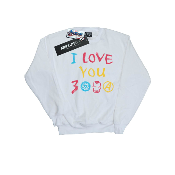 Marvel Boys Avengers Endgame I Love You 3000 Crayons Sweatshirt White 12-13 Years