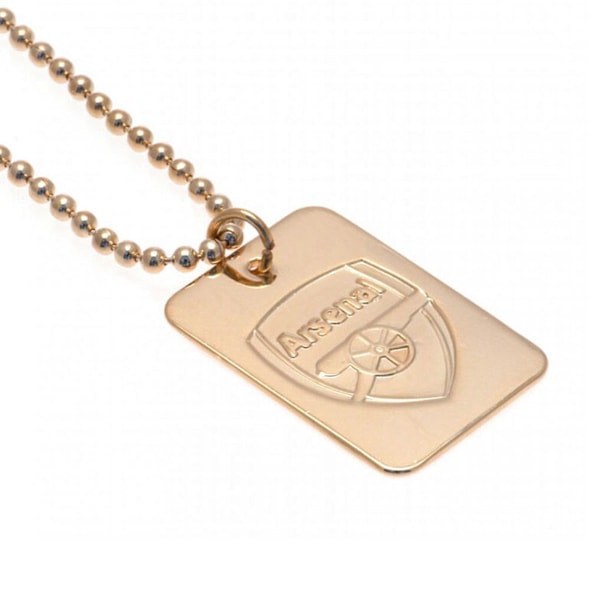 Arsenal FC Guldpläterad Hundbricka Och Kedja One Size Guld Gold One Size