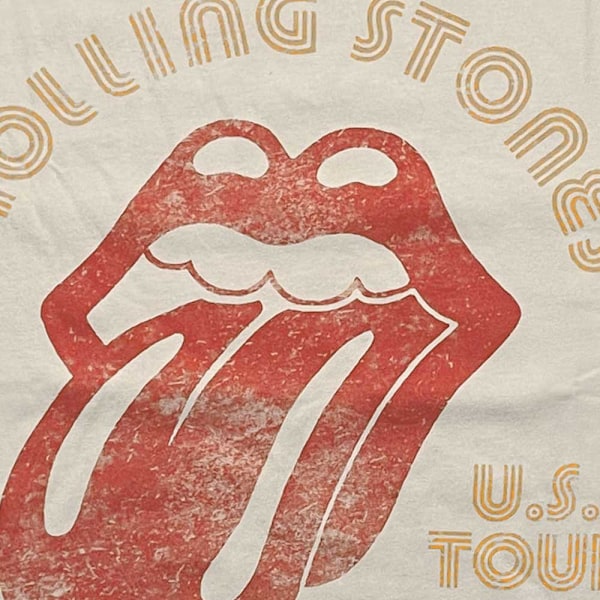 The Rolling Stones Unisex Vuxen US Tour ´78 T-shirt M Natur/O Natural/Orange M