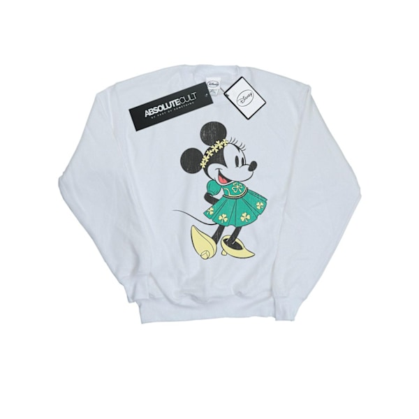 Disney Dam/Kvinnor Minnie Mouse St Patrick´s Day Kostym Sweatshirt S Vit White S