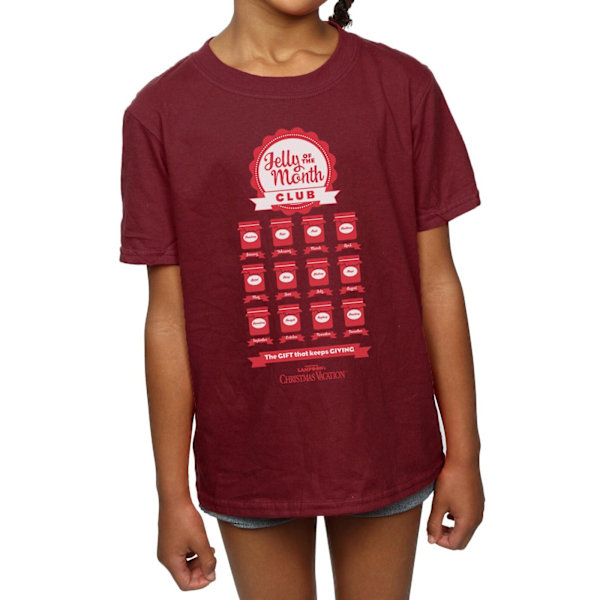 National Lampoon's Christmas Vacation Girls Jelly Club Bomull T-shirt Burgundy 7-8 Years