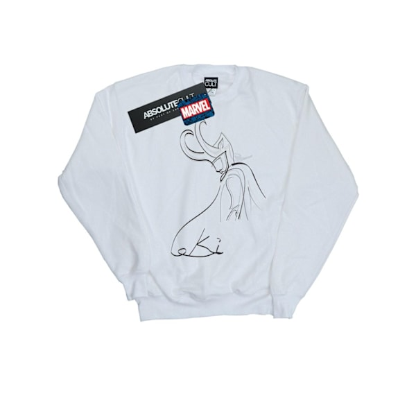 Marvel Dam/Damer Loki Lines Sweatshirt M Vit White M