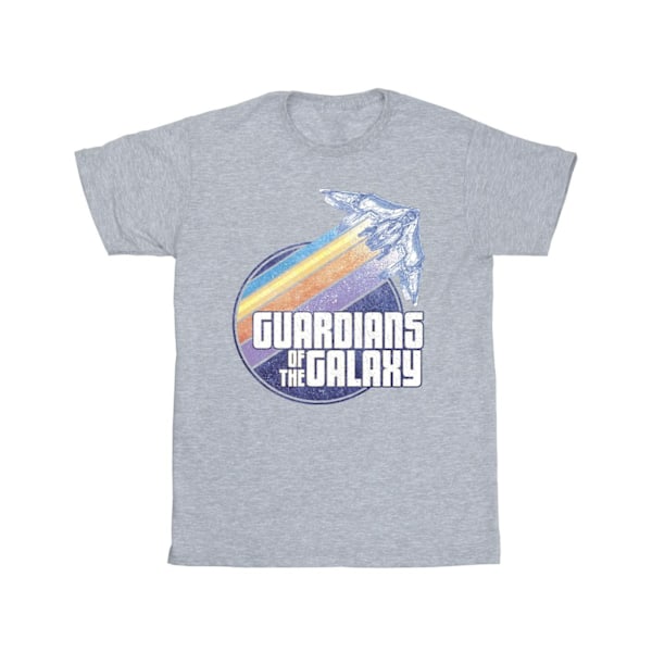 Guardians Of The Galaxy Herr Badge Rocket T-Shirt 5XL Sports Grå Sports Grey 5XL