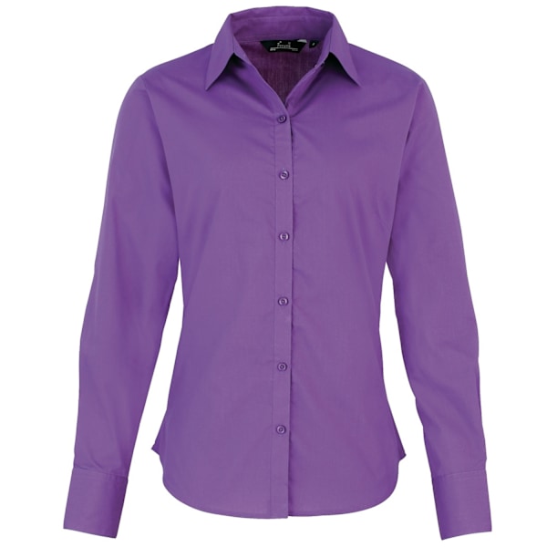 Premier Dam/Dam Poplin Långärmad Blus 16 Rich Violet Rich Violet 16