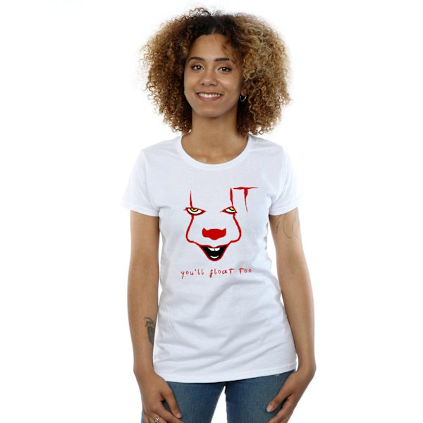 It Dam/Damer Pennywise Float Bomull T-shirt M Vit White M