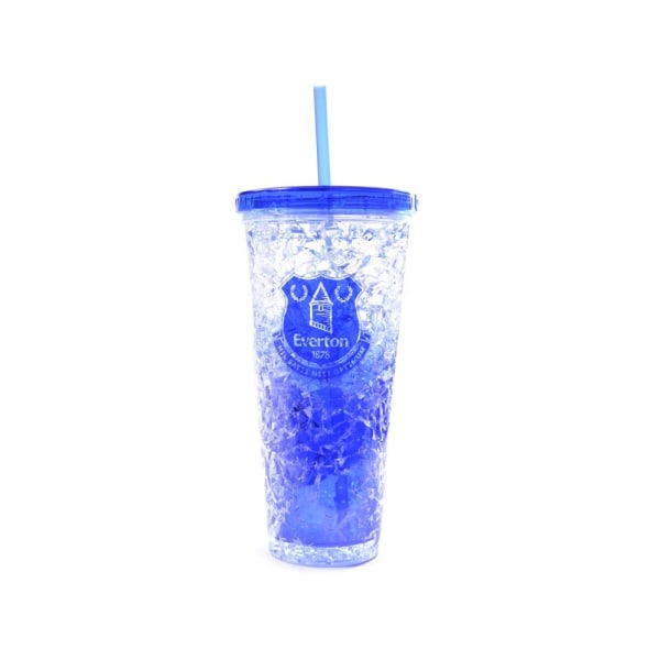Everton FC Crest 600ml zer Cup med sugrör One Size Blå Blue One Size