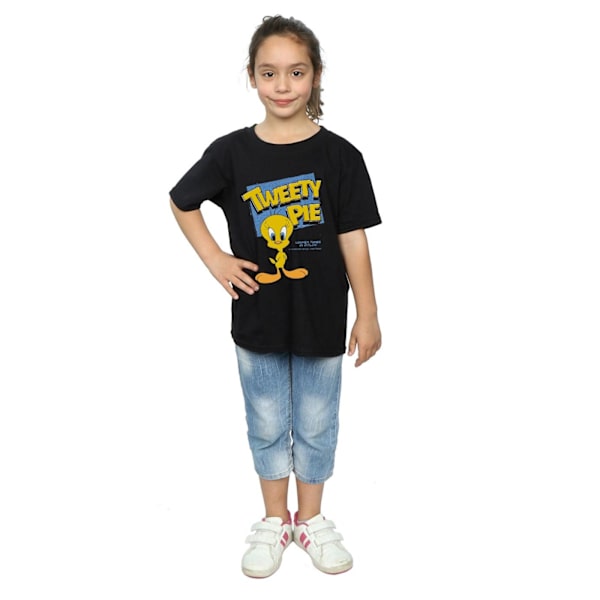 Looney Tunes Girls Tweety Pie Bomull T-shirt 12-13 år Svart Black 12-13 Years
