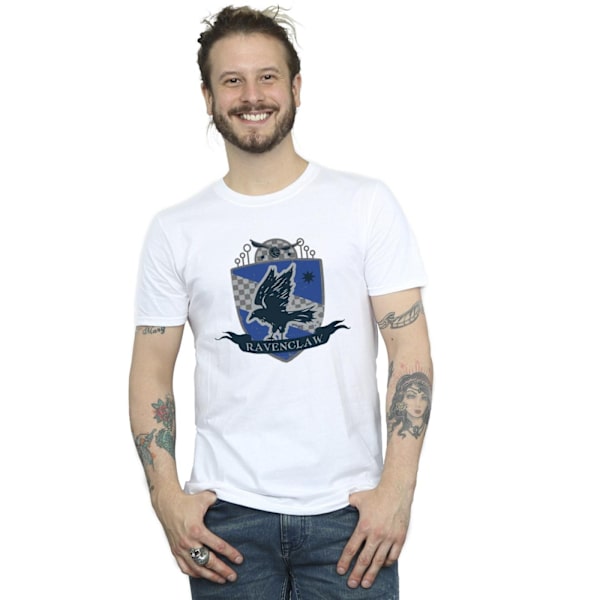 Harry Potter T-shirt med Ravenclaw-bröstmärke för män, 4XL, vit White 4XL