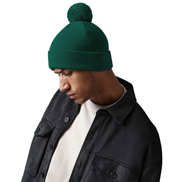 Beechfield Unisex Vuxen Original Pom Pom Mössa En Storlek Flaska Bottle Green One Size