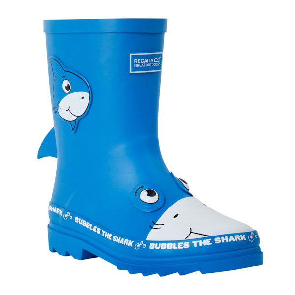 Regatta Barn/Barn Mudplay II Bubbles The Shark Gummistövel Blue 2.5 UK