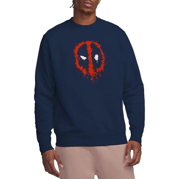 Deadpool Unisex Vuxen Målad Logotyp Tröja M Marinblå Navy M