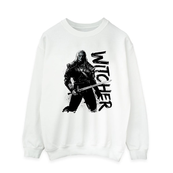 Netflix The Witcher Sketch Geralt Sweatshirt XL Vit White XL