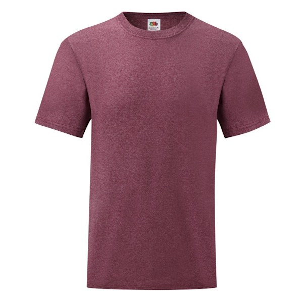 Fruit Of The Loom Valueweight T-shirt med kort ärm för män, storlek L, Heather Heather Burgundy L