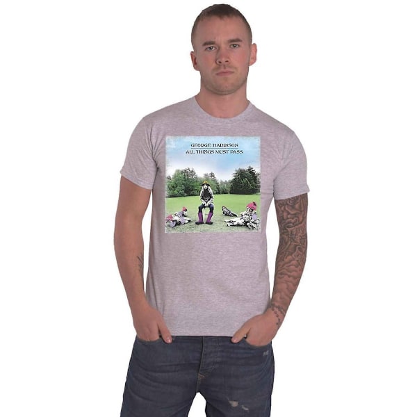George Harrison Unisex Vuxen All Things Must Pass Bomull T-Shir Grey XL