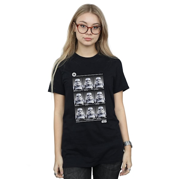 Star Wars Dam/Damer Stormtrooper Yearbook Bomull Boyfriend Black S