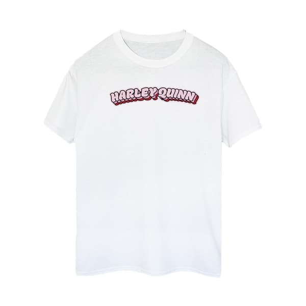 DC Comics Dam/Dam Batman Harley Quinn Logotyp Bomull Boyfriend White S