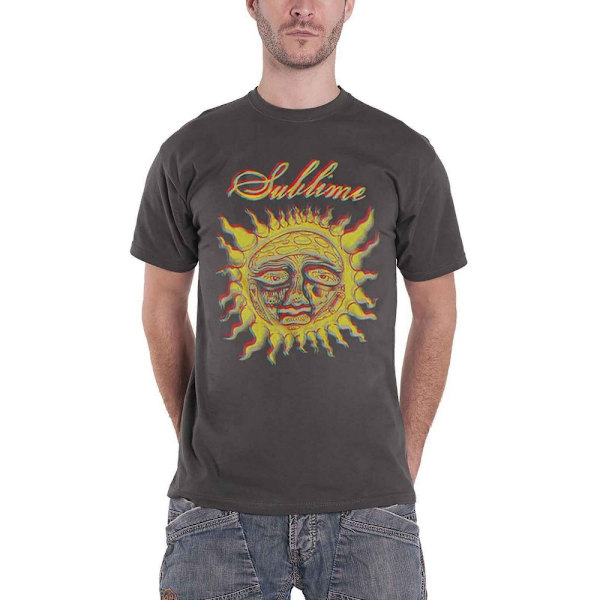 Sublime Unisex Adult Sun Cotton T-Shirt XL Charcoal Grey/Yellow Charcoal Grey/Yellow XL