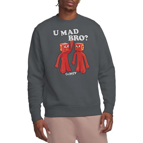 Gumby Unisex Vuxen U Mad Bro Sweatshirt L Charcoal Charcoal L