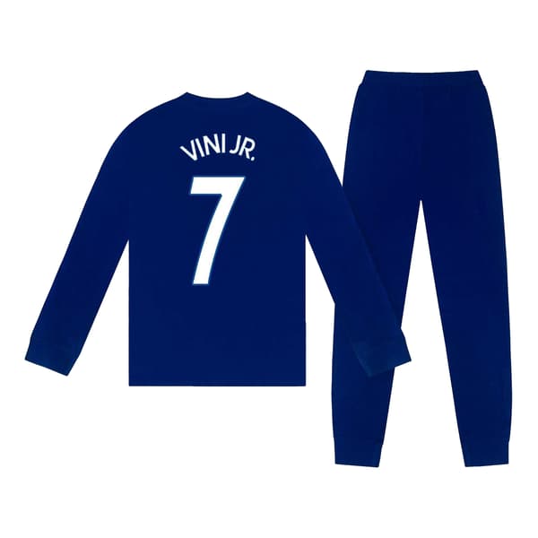 Real Madrid CF Pojkar Vini Jr 7 Lång Pyjamas Set 7-8 År Reflex Reflex Blue 7-8 Years