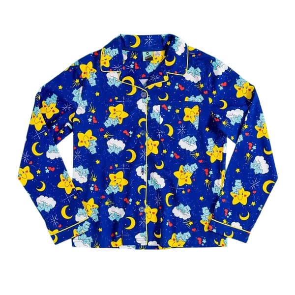 Care Bears Dam Retro Lång Pyjamas Set L R Blå Blue L R