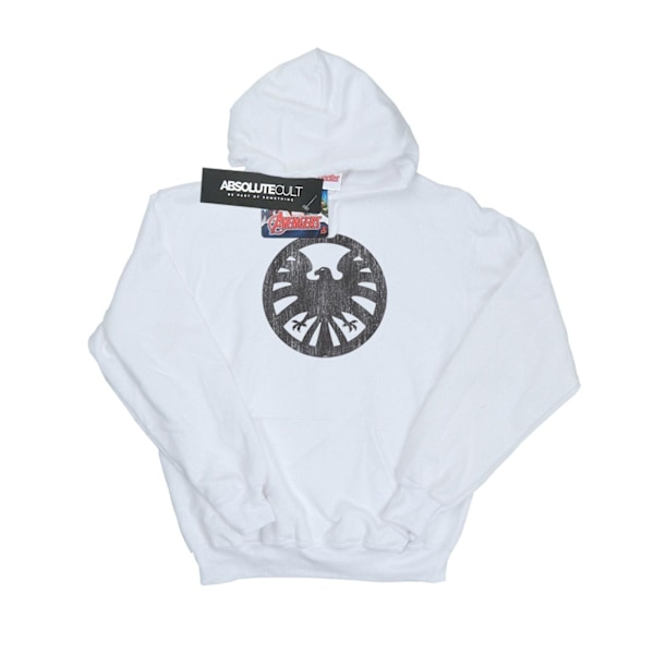 Marvel Herr Agents Of SHIELD Distressed Logo Hoodie L Vit White L