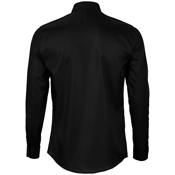 NEOBLU Herr Blaise Micro Twill Långärmad Skjorta XL Dee Deep Black XL