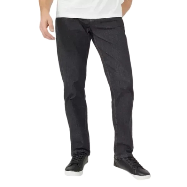 Maine raka jeans för män 36R svart Black 36R