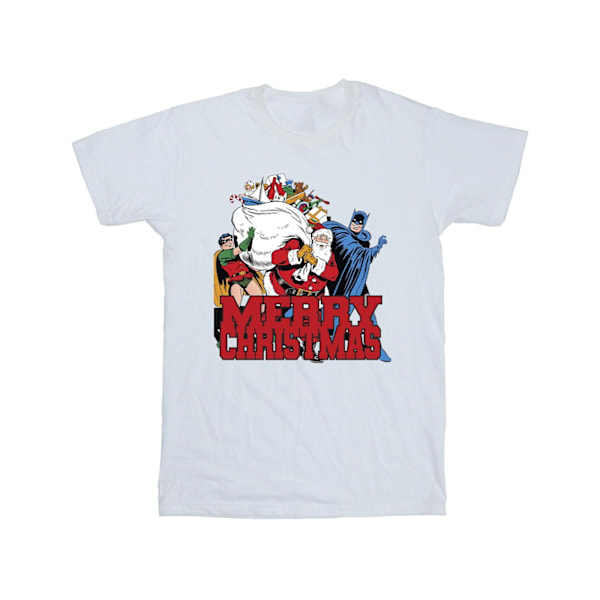 DC Comics Batman Merry Christmas Comic T-shirt XXL Vit White XXL