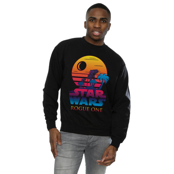 Star Wars Herr Rogue One Logo Sunset Sweatshirt L Svart Black L