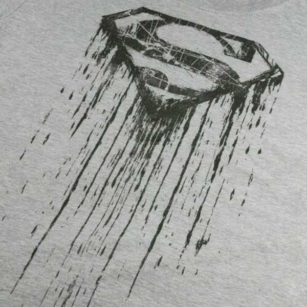 Superman Mens Paint T-Shirt S Svart/Vit Black/White S