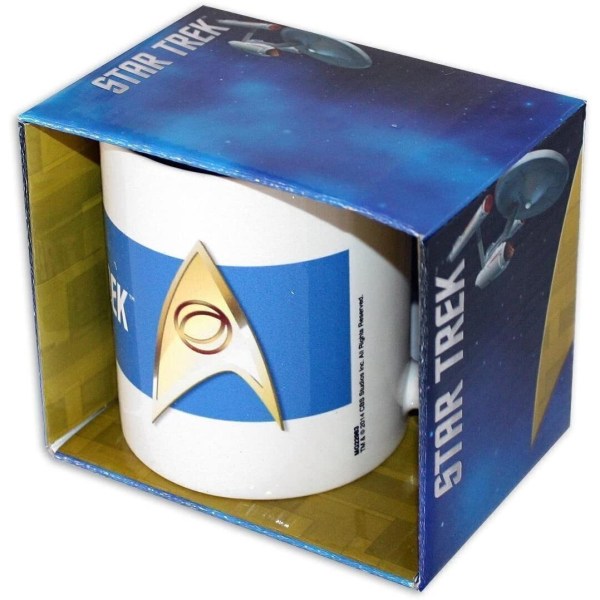 Star Trek Sciences blå mugg One Size Vit/Blå/Guld White/Blue/Gold One Size