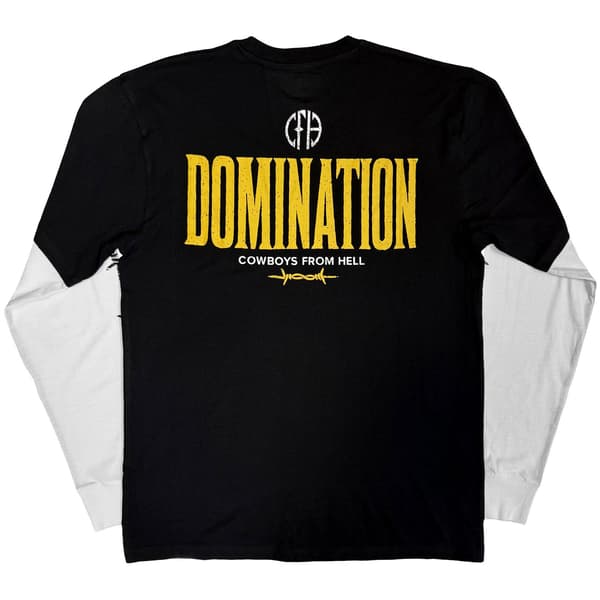 Pantera Unisex Vuxen Texas To Domination Ryggtryck Långärmad Black/White XL