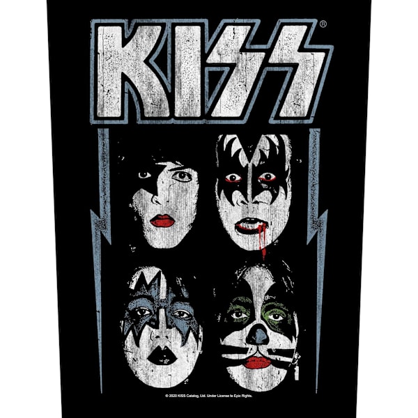 Kiss Faces Patch One Size Black Black One Size