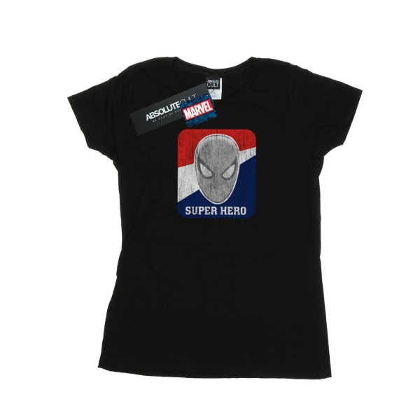 Marvel Womens/Ladies Spider-Man Superhero Sport T-shirt i bomull Black XL