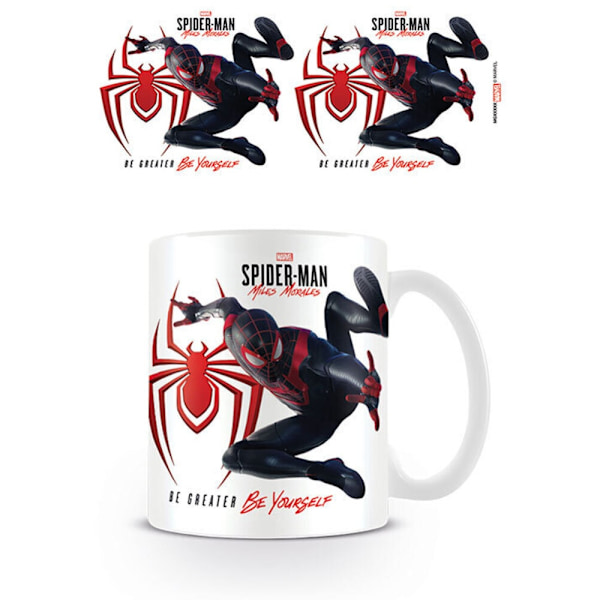 Spider-Man Iconic Jump Miles Morales Mugg En Storlek Vit/Svart/Röd White/Black/Red One Size