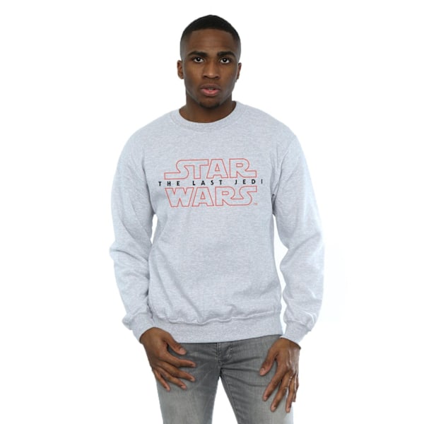 Star Wars: The Last Jedi Herr Sweatshirt med logotyp 3XL Sports Grey Sports Grey 3XL