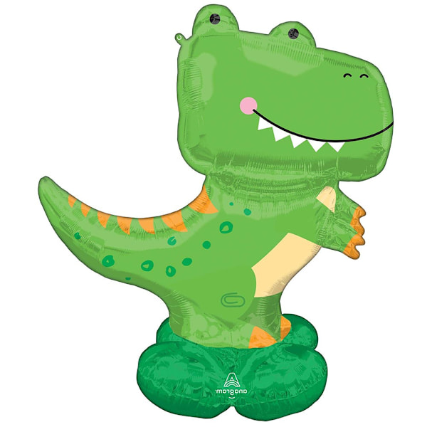 Amscan AirLoonz T-Rex Folieballong One Size Grön/Orange/Krämfärgad Green/Orange/Cream One Size