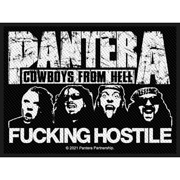 Pantera Fucking Hostile Patch One Size Svart/Vit Black/White One Size