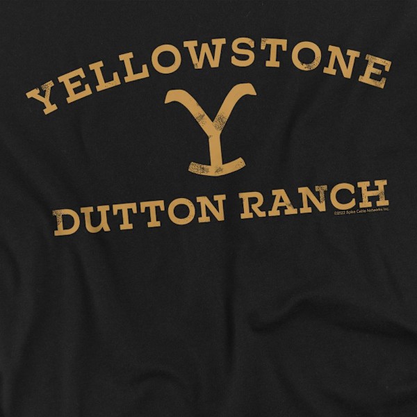 Yellowstone Herr T-shirt med Böjd Logotyp 4XL Svart Black 4XL