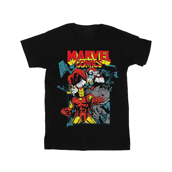 Marvel Comics Boys Trio Pose T-Shirt 5-6 år Svart Black 5-6 Years