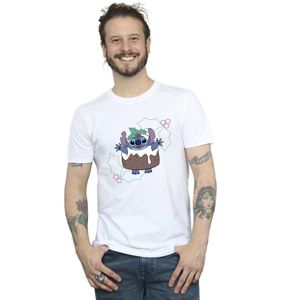 Disney Herr Lilo & Stitch Pudding Holly T-Shirt M Vit White M